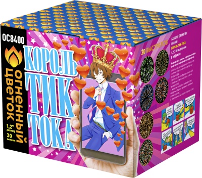 Король Тик-Тока Батарея салютов купить в Светлогорске | svetlogorsk.salutsklad.ru